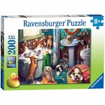 Ravensburger - Puzzle animale Catelusi in baie Puzzle Copii, piese 200