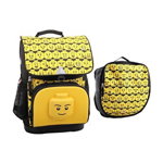 Ghiozdan scoala Optimo + sac sport, LEGO Core Line - design Minifigures Heads, LEGO