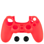 Husa Din Silicon Pentru Controller Si Thumb Grips Spartan Gear Rosu PS4