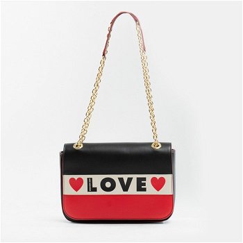 Geantă LOVE MOSCHINO JC4230PP08KD100A Mix Ner/Bia/Ro, LOVE MOSCHINO