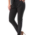 H628-1 Pantaloni eleganti cu cordon in talie, 