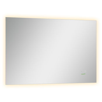 Oglinda de baie cu lumina LED reglabila, Kleankin, 90x60 cm, Argintiu