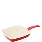 Tigaie grill aluminiu Vanora Home Ivona, Ceramica, 24 x 24 cm, Rosu