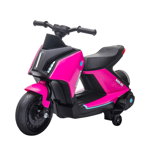 Motocicleta electrica HOMCOM 6V, viteza 1,5-2,5 km/h, varsta 2-4 ani, 80x39.5x51cm, roz | Aosom RO, HOMCOM