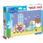 Puzzle Peppa Pig Supercolor, 104 piese