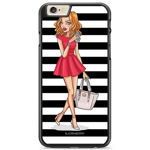 Bjornberry Peel iPhone 6 Plus/6s Plus - Fashion Sketch Doamnelor Red, 