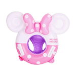 Colac gonflabil copii Minnie Mouse, 2-5 ani, Chilotel si Manere, interior 25 cm, alb cu roz, toy