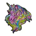 Puzzle mini 2D Colorat, Unicorn Mov, Wood Trick, 21 piese