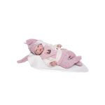 Papusa bebe realist Reborn Amanda, cu saculet de dormit alb, 46 cm, Guca