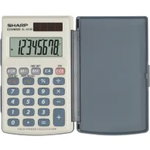 Calculator de buzunar, 8 digits, 105 x 64 x 11 mm, dual power, conversie, SHARP EL-243EB - gri, Sharp