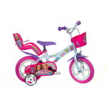 Bicicleta copii 12 - Barbie la plimbare, DINO BIKES, 4-5 ani +, DINO BIKES