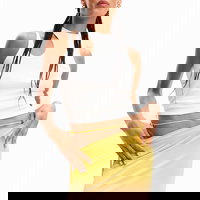 DESIGUAL, Top crop asimetric, Negru, L