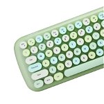 Kit tastatura si mouse wireless MOFII Candy, 84 taste, 4 butoane, 800-1200-1600 dpi, Verde, Mofii