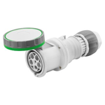 Priza  industriala mobila HP - IP66/IP67/IP68/IP69 - 3P+E 125A >50V >300-500HZ - GREEN - 2H - MANTLE TERMINAL, Gewiss