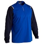 Bluză impermeabilă protecție vânt fotbal T500 albastru Adulţi, KIPSTA