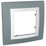Unica Basic - cover frame - 1 gang - technical grey/white, Schneider