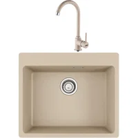 Pachet chiuveta FRANKE Fragranite MRG 610-54, 1 cuva, granit + baterie Novara Plus, negru