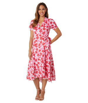 Imbracaminte Femei REIGNING CHAMP Naomi Dress in Exploded Daisies Pink Multi, REIGNING CHAMP