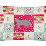Caroline`s Treasures Scottish Fold # 1 Cat Love Canvas Fabric pernă decorativă, roșu Multicolore 12H x16W, 