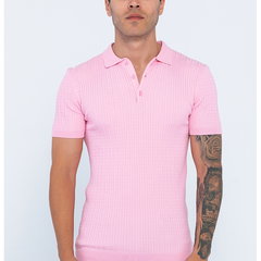 Giorgio di Mare, Tricou polo elastic, Roz Giorgio di Mare, Tricou polo elastic, Roz