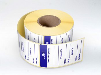 Etichete personalizate, LUNI - Zilele Saptamanii 30x60 mm, adeziv permanent, 1000 buc rola