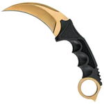 Cutit Karambit, auriu, 18.5 cm, IdeallStore