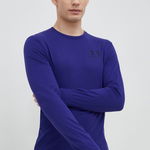 Under Armour longsleeve barbati, culoarea negru, cu imprimeu, 1329585, Under Armour