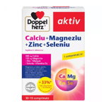Supliment alimentar Aktiv Calciu + Magneziu + Zinc + Seleniu, 30 + 10 comprimate, DOPPELHERZ