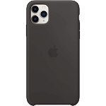Husa de protectie Apple pentru iPhone 11 Pro Max, Silicon, Negru