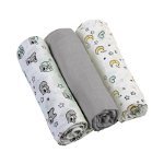 BabyOno Diaper Super Soft scutece textile Grey 70 × 70 cm 3 buc, BabyOno