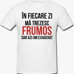 Tricou In Fiecare Zi Ma Trezesc Frumos Dar Azi Am Exagerat Mesaj Funny Unisex, inTrend.ro