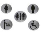 Semnalistica toaleta: dizabilitati/barbati/femei/mama&copilul inox Mediclinics, Mediclinics