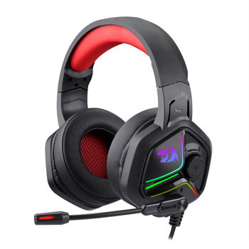 Casti Redragon Gaming Ajax iluminare RGB negre