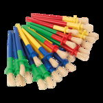 Set 24 de pensule groase, maner cu protectie, pentru copii mici, PLAYBOX