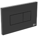 Placa de actionare WC Ideal Standard Solea P2, dubla spalare, orizontala, negru mat - R0110A6, Ideal Standard