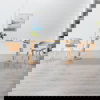 vidaXL Scaun de bucatarie crem lemn curbat si piele ecologica