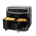 Friteuza cu aer cald STARCREST SFR-9024BK, 2400 W, Cos Dublu, 9 litri, Termostat 80 - 200 °C, 12 programe, Negru