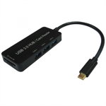 Hub USB 3.1 tip C la 3 x USB-A + slot SD/Micro SD Value 15.99.6252 15.99.6252-20