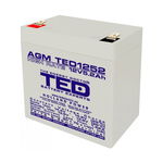 acumulator 12v high rate, dimensiuni 90 x 70 x 98 mm, baterie 12v 5.2ah f2, ted electric ted003287, TED Electric