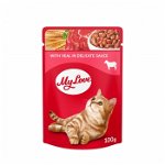 Hrana umeda pentru pisici, My Love - vita in sos, set 24 x 100g
