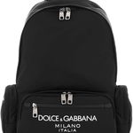 Dolce & Gabbana Nylon Backpack With Logo NERO NERO, Dolce & Gabbana