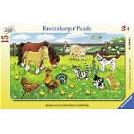 Puzzle Ravensburger Animale pe pajiste, 15 piese, Ravensburger