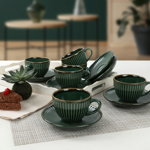 Set pentru ceai, Keramika, 275KRM1531, Ceramica, Verde, Keramika