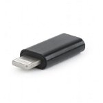 Adaptor USB Tip C mama la 8-pin tata, pentru iPhone si dispozitive Apple, negru, Gembird