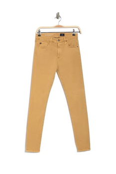 Imbracaminte Femei AG Farrah Coated Faux Leather Skinny Ankle Jeans SULFUR TOASTED ALMOND