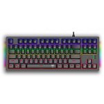 Tastatura gaming mecanica T-Dagger Bali neagra iluminare rainbow switch-uri albastre