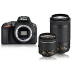 Aparat fot Nikon D5600 kit (obiectiv AF-P 18-55mm VR + AF-P 70-300mm VR), 3 ani garantie la body