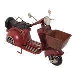 Macheta scuter retro burgundy metal 16*7*11 cm, Clayre & Eef