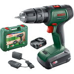 Bosch Cordless impact drill UniversalImpact 18V (green/black, 2x Li-ion battery 1.5Ah, case), Bosch Powertools