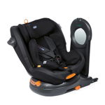 Scaun auto rotativ 360 Chicco AroundU iSize BebeCare, Isofix, JetBlack (Negru), 0-18kg